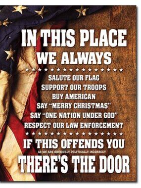Patriotic In this Place Tin Sign